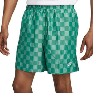 New Nike Men's Club Flow Checkers Green 5" Shorts FN3098-365 Size XL NWT